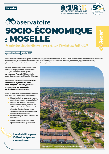 Observatoire socio-économique en Moselle n°01 / Population des territoires : regard sur l’évolution 2016-2022